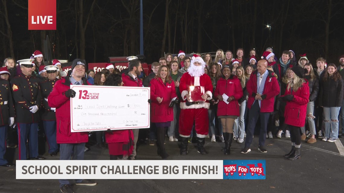 13 ON YOUR SIDE Toys for Tots School Spirit Challenge 2022 wraps up with big finale