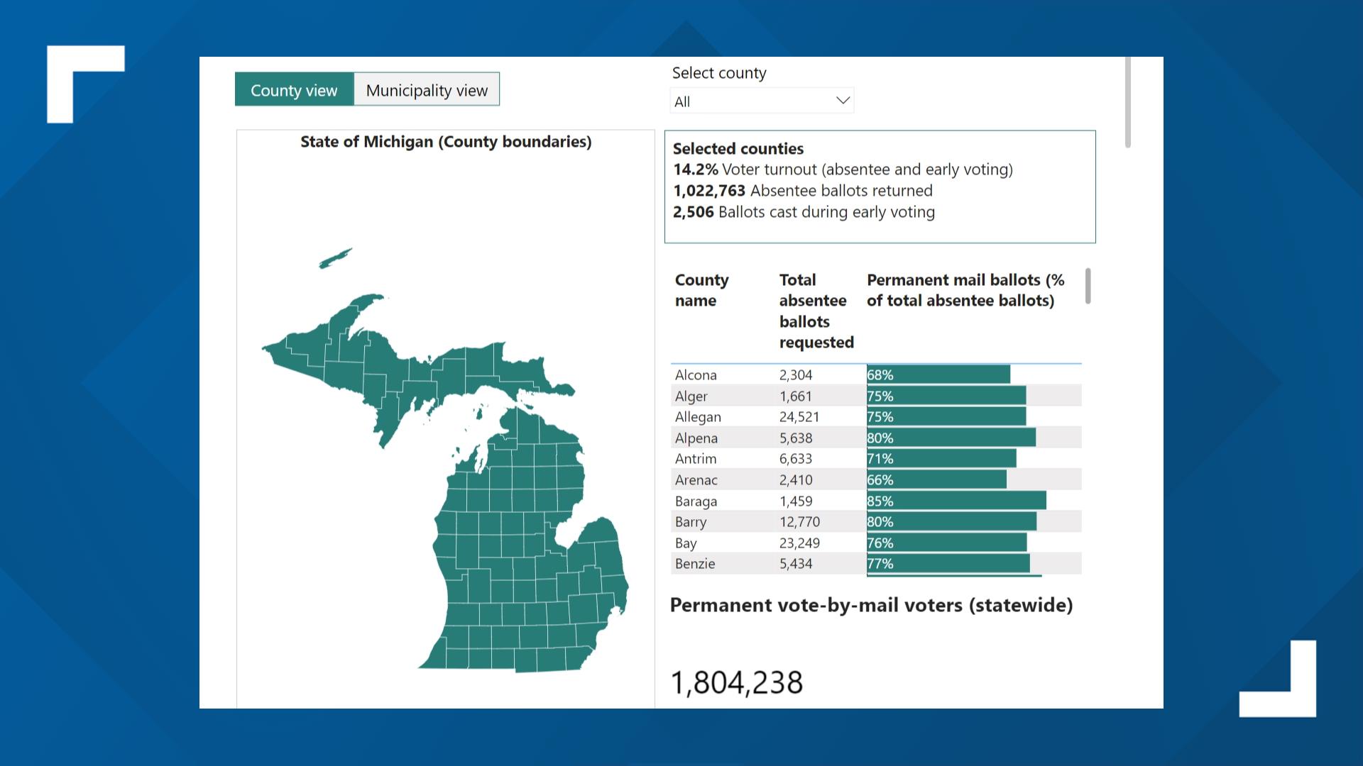 'Michigan Voting Dashboard' tracks election information