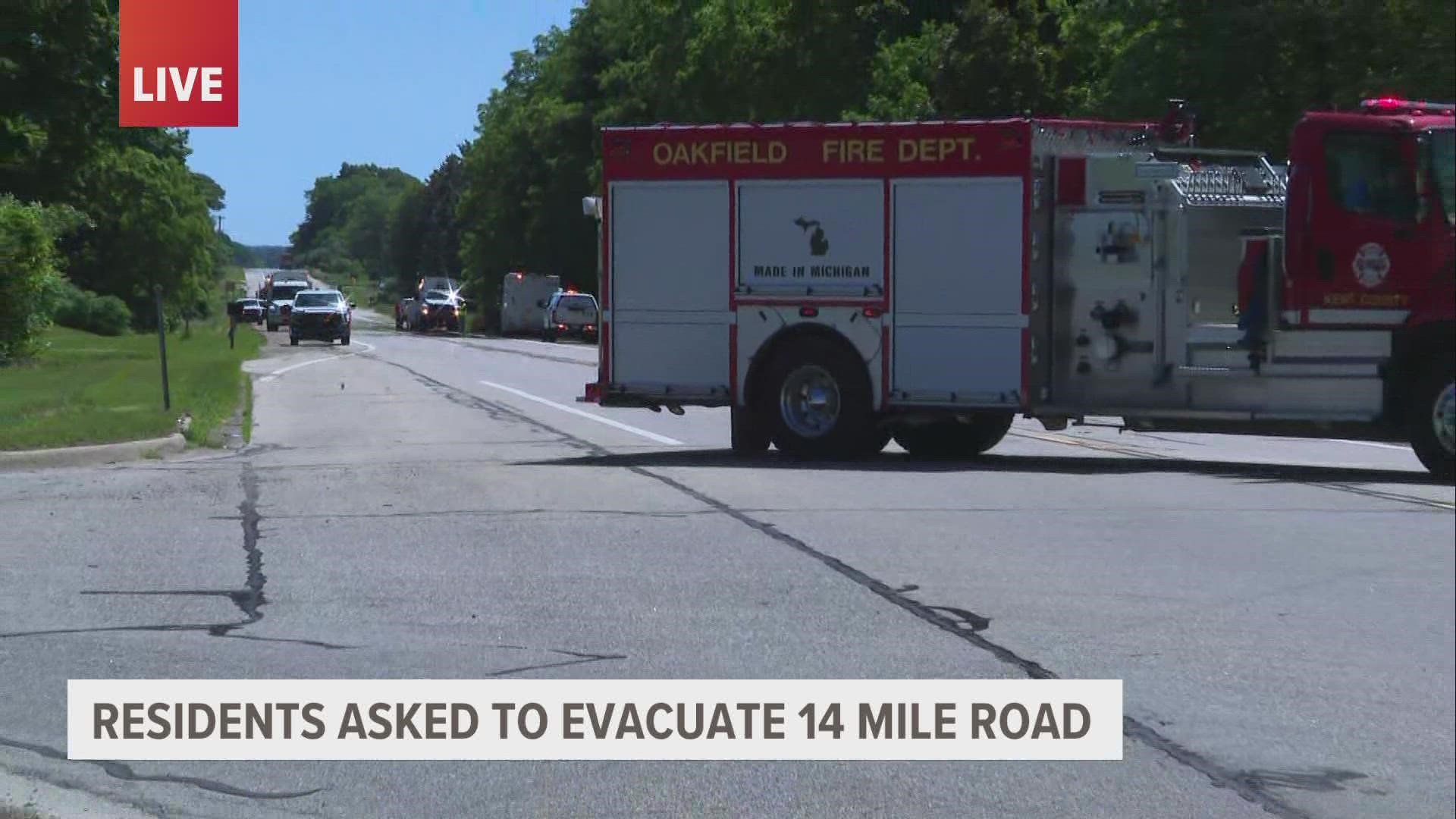 Authorities say there are multiple underground gas leaks. DTE and the Oakfield Fire Department are investigating. Residents are asked to evacuate their homes.