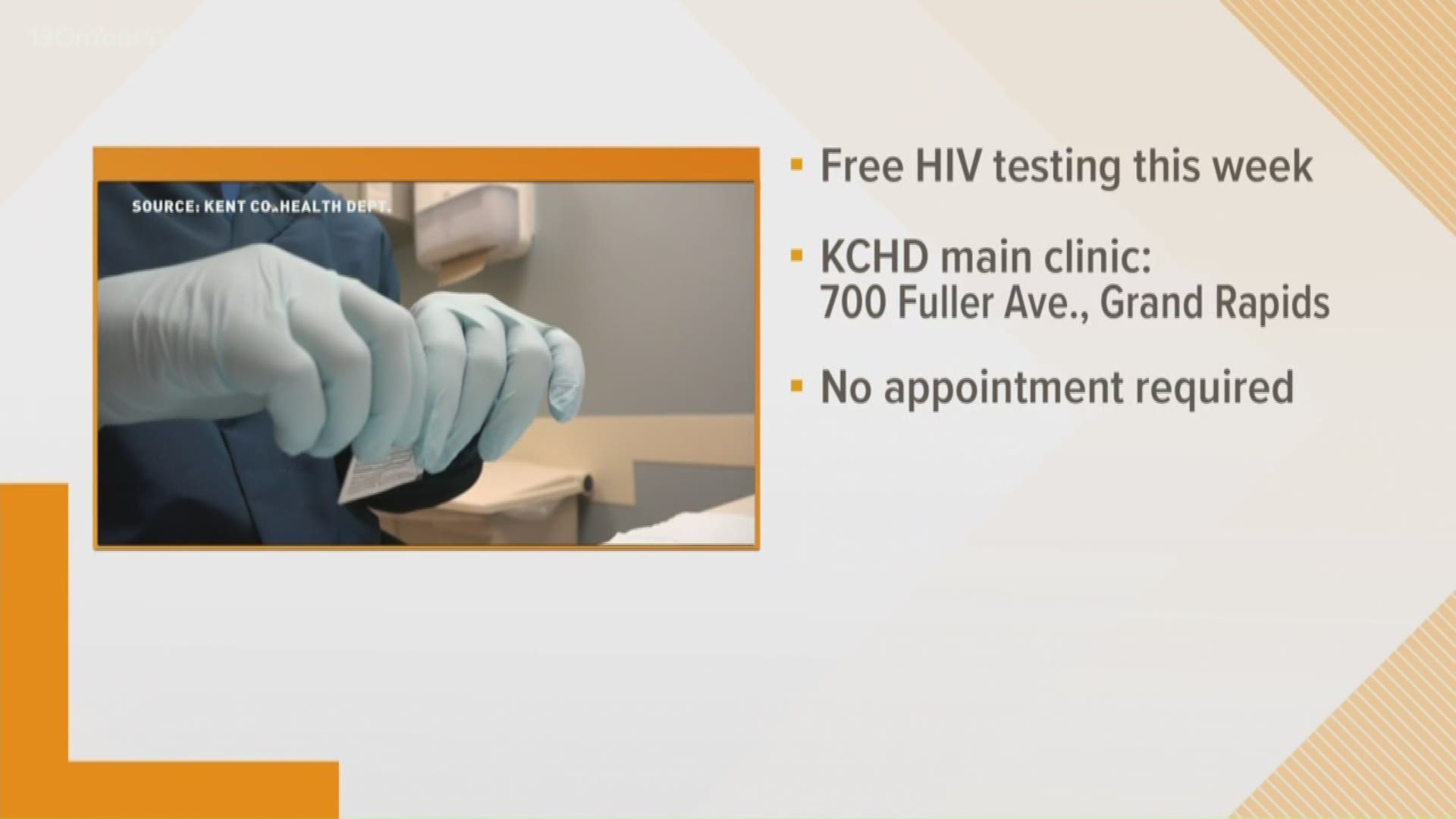 Thursday, June 27 is National HIV Testing Day, prompting state and local health officials to urge Michiganders to get tested. In Michigan, nearly 19,000 people are living with HIV, and 14% are not aware of their positive status. The Kent County Health Dept. is offering free, walk-in HIV testing today and tomorrow.