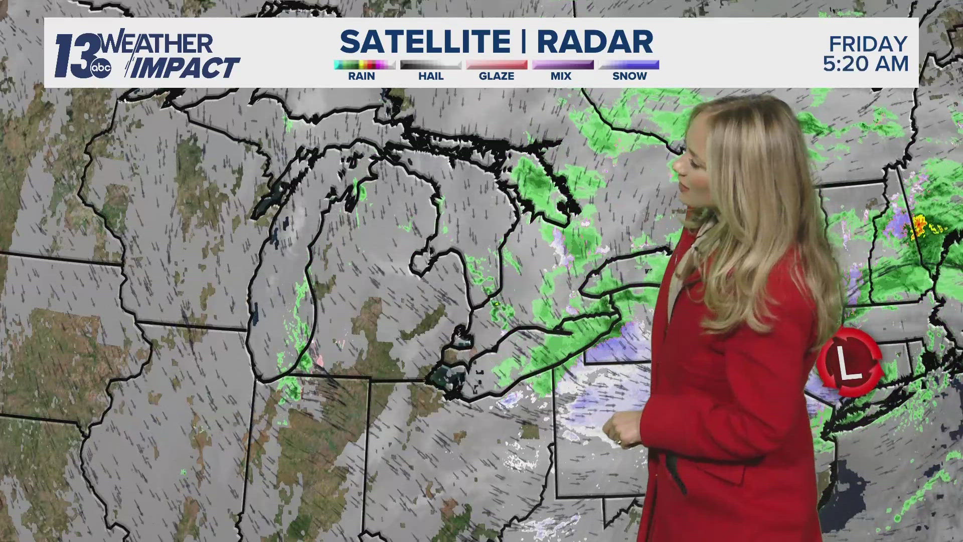 Temperatures return to the 40s with cloudy skies this weekend.