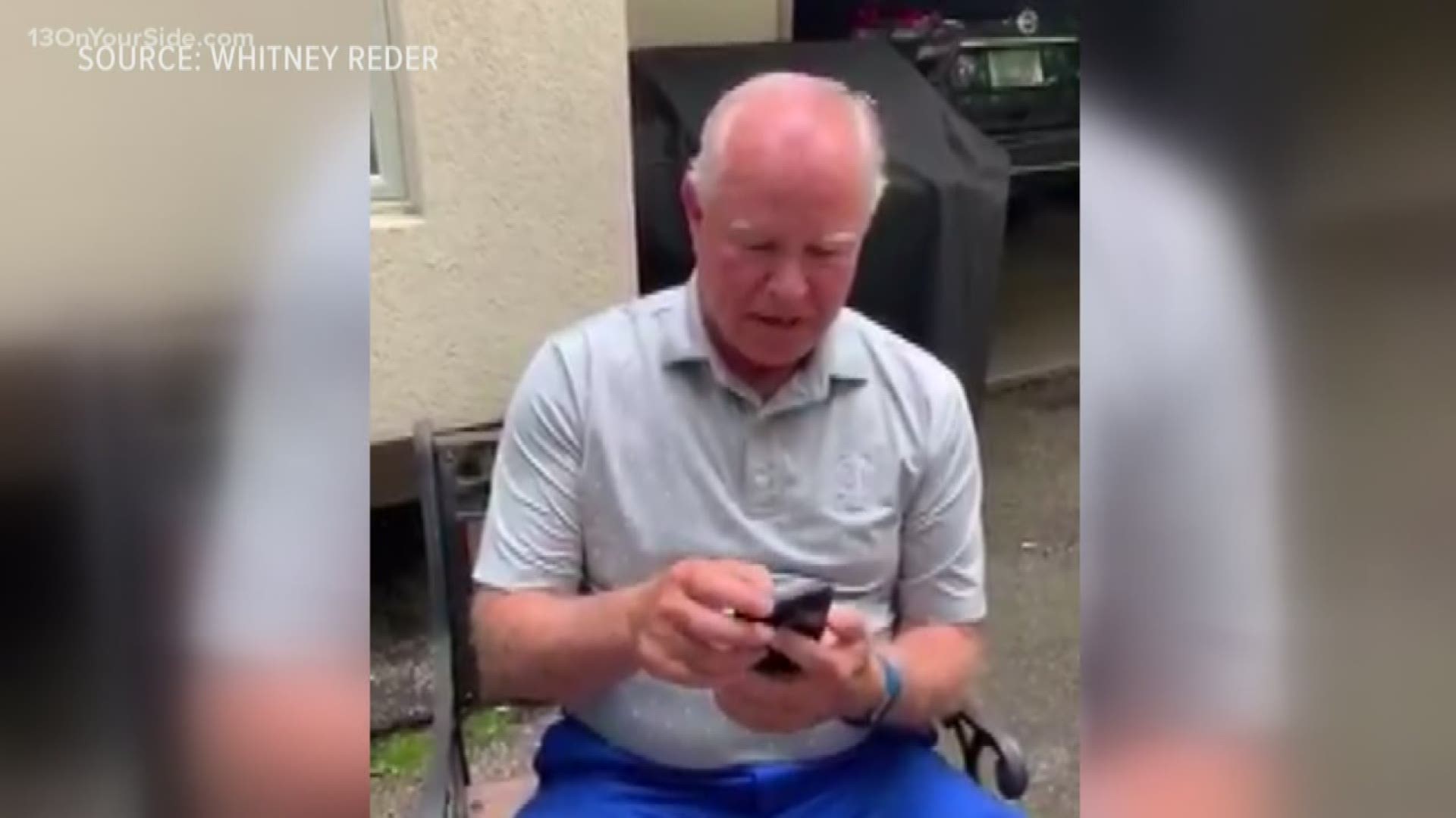 Grandpa surprised with Lady Gaga tickets
