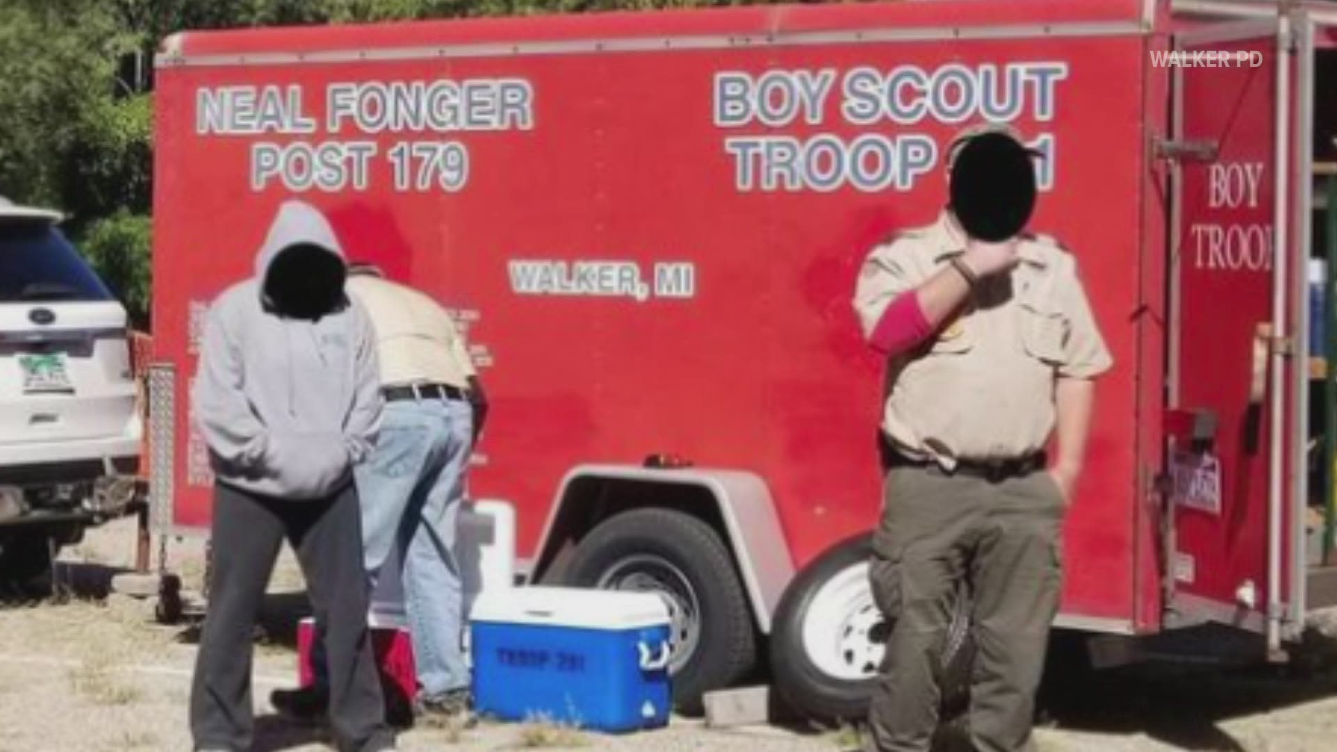 "It takes a special kind of thief to steal from a Boy Scout Troop," the post said. The people in the photos are not related, according to police.