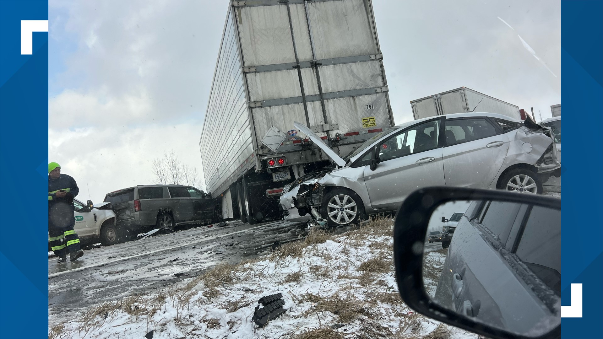 First responders have cleared the scene of multiple crashes on I-96 in Ionia County Saturday afternoon.