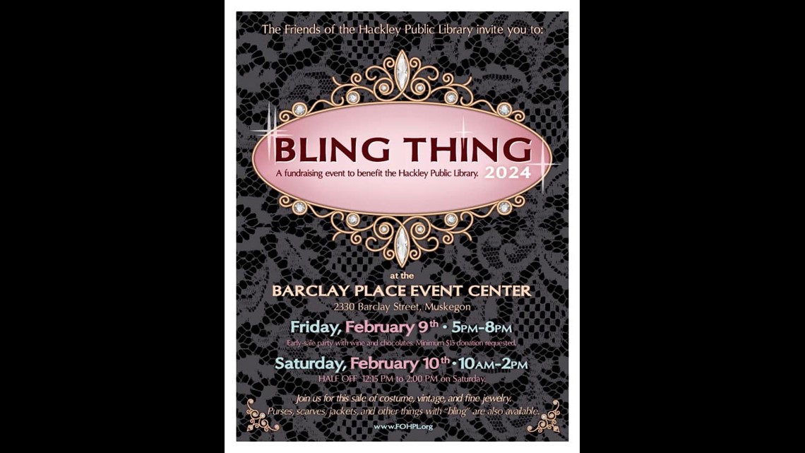 Jewelry sale at Hackley Public Library's Bling Thing - Vimarsana News