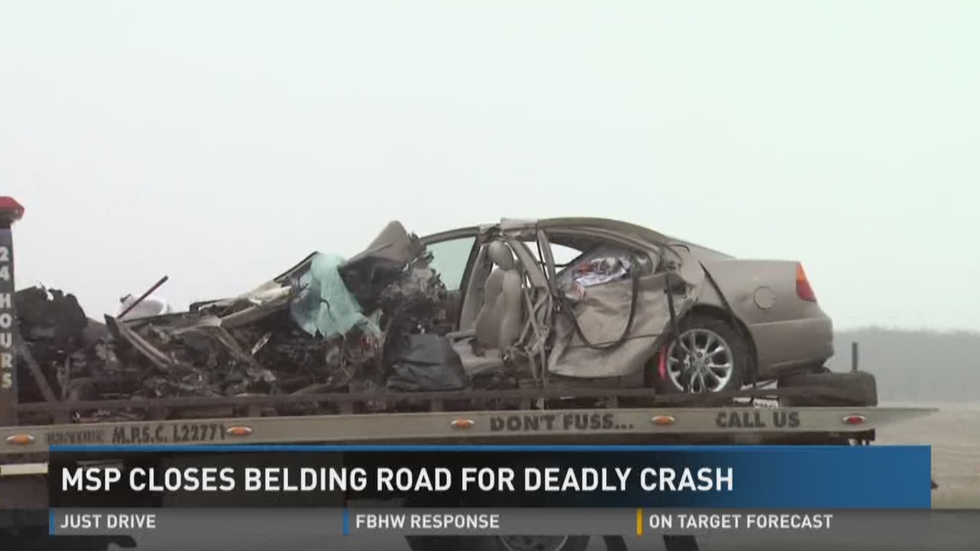 Belding Road reopen after fatal accident, MSP on scene