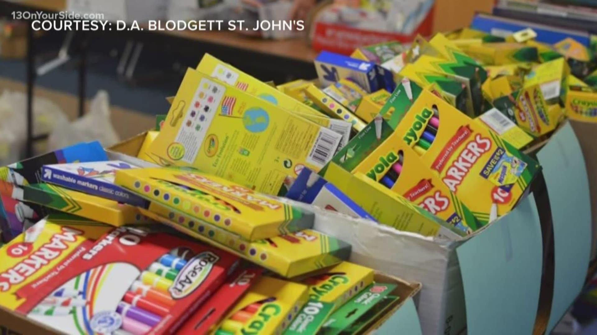 Thousands of West Michigan school children head back to school in less than 3 weeks. Studies show having the right school supplies can help children start the school year off strong. That's why D.A. Blodgett-St. John's is holding its 13th annual backpack and school supply drive.