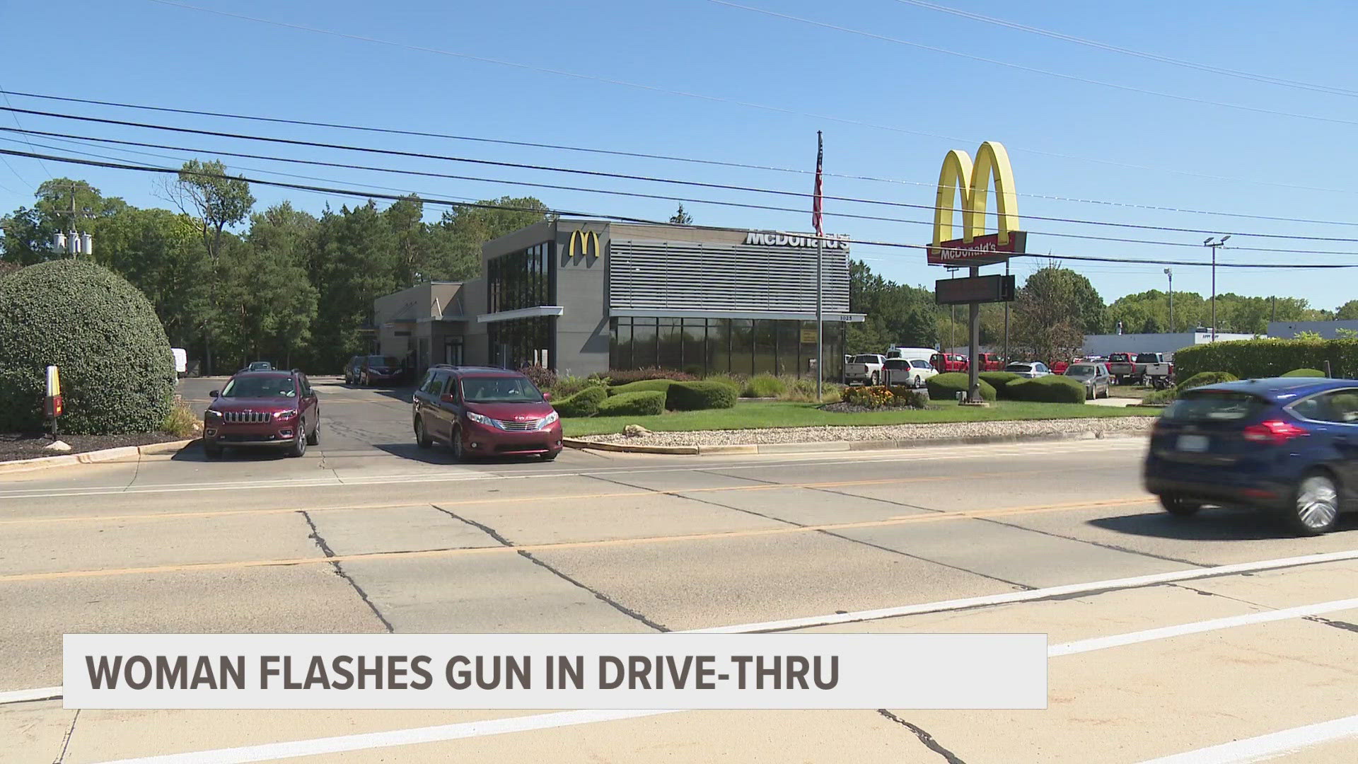 A woman pulled out a gun in the drive-thru of a South Haven McDonalds. Authorities now say it was over line-cutting.