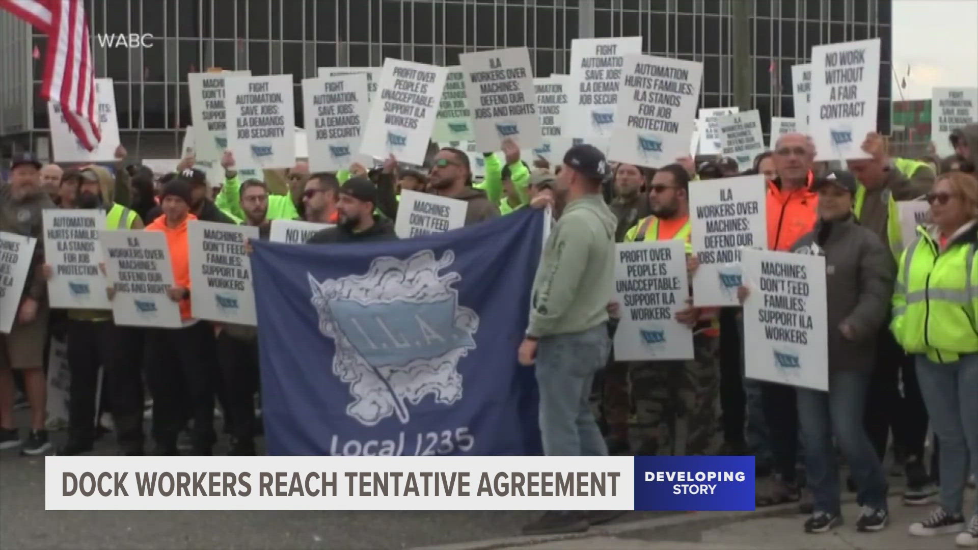 Thousands of dock workers are back on the job. The striking union members have reached a tentative deal and both sides have agreed to suspend the strike.