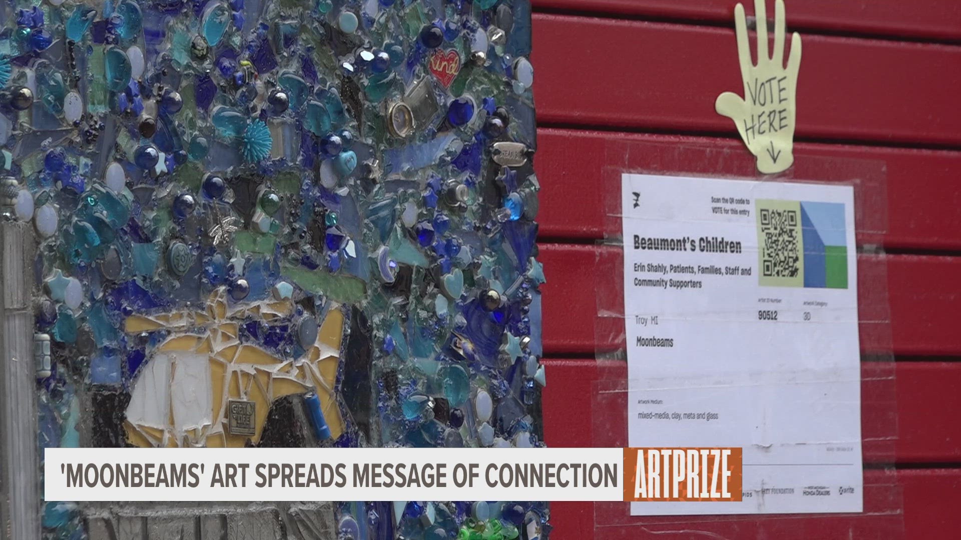 An art therapist at Beaumont Children's Hospital in Royal Oak, Erin Shahly hopes to spread an important message through this mosaic.