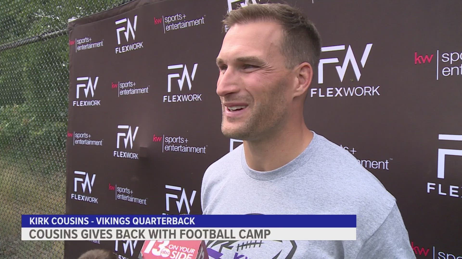 Cousins returned to his community to host a youth football camp