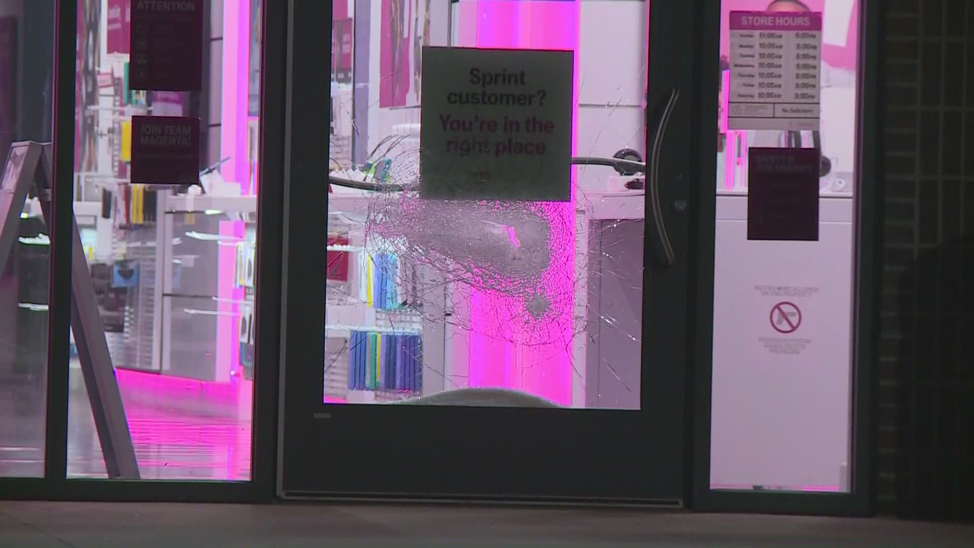 Authorities in Kent County are investigating at least four possible break-ins at cell phone stores early Thursday morning.