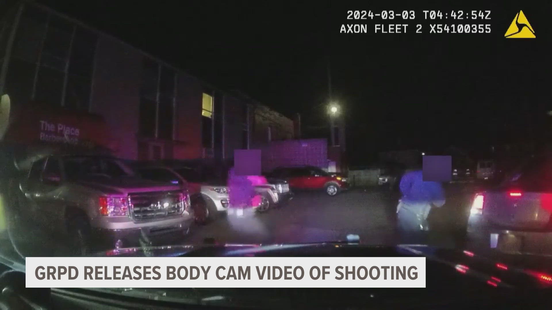 "These two officers came just within inches of losing their life from an individual running from a traffic stop with a firearm," GRPD Chief Eric Winstrom said.