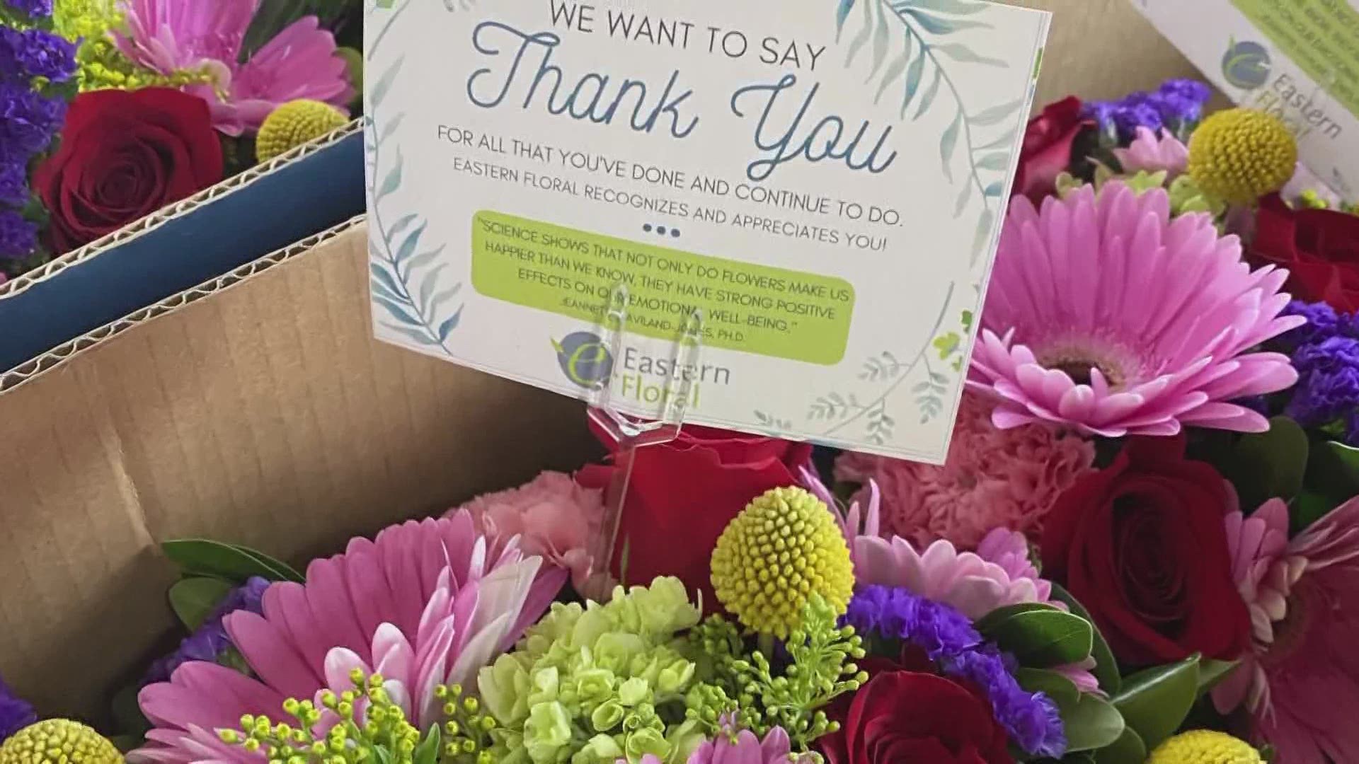 Eastern Floral has launched a campaign to deliver more than 150 floral arrangements to nurses and education professionals in West Michigan.