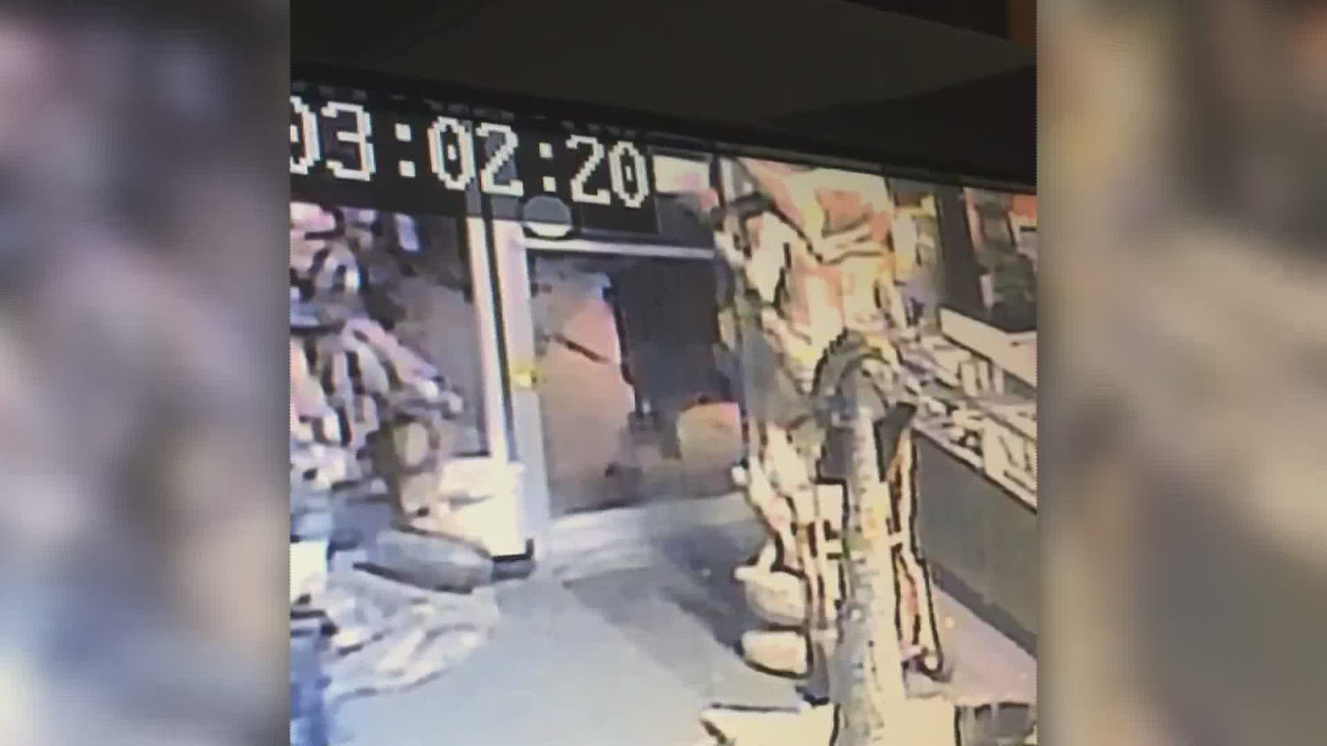 One person broke into the shop overnight last week and stole jewelry.