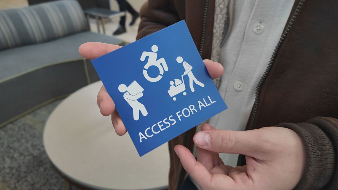 College grad designs new sticker reminding us accessibility is for everyone