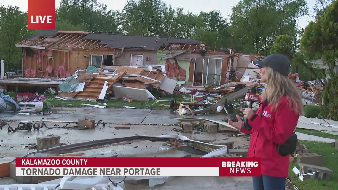 A look at a mobile home park in Portage, Michigan following 7 confirmed