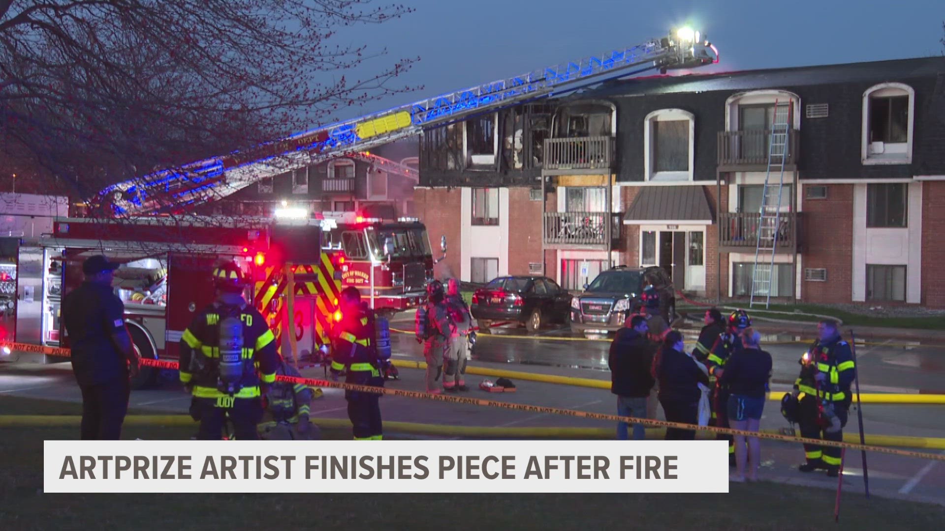 A fire at The Orchards Apartments destroyed the piece she spent months on.