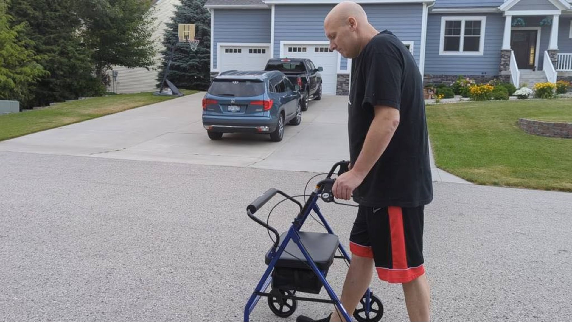 A Muskegon County man is back at work after a devastating motorcycle crash less than a year ago.