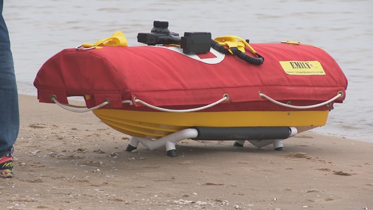 Lakeshore rescue crews check out lifesaving drone demonstration