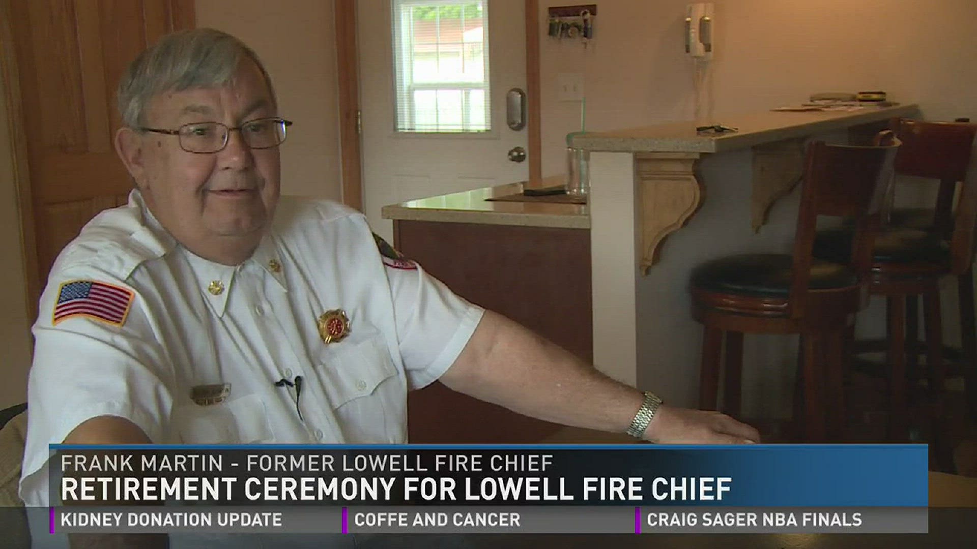 The Lowell Area Fire Department is honoring one of its own after former, long-time fire chief, Frank Martin announced his retirement earlier this year.