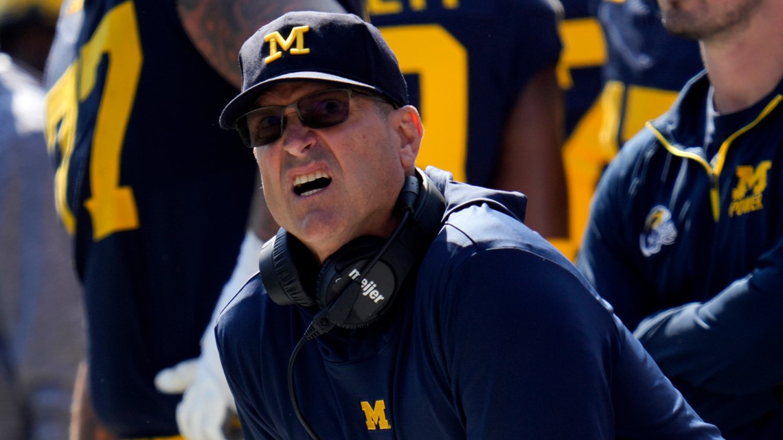 Michigan Coach Jim Harbaugh Banned From Team's Final 3 Games | Wzzm13.com