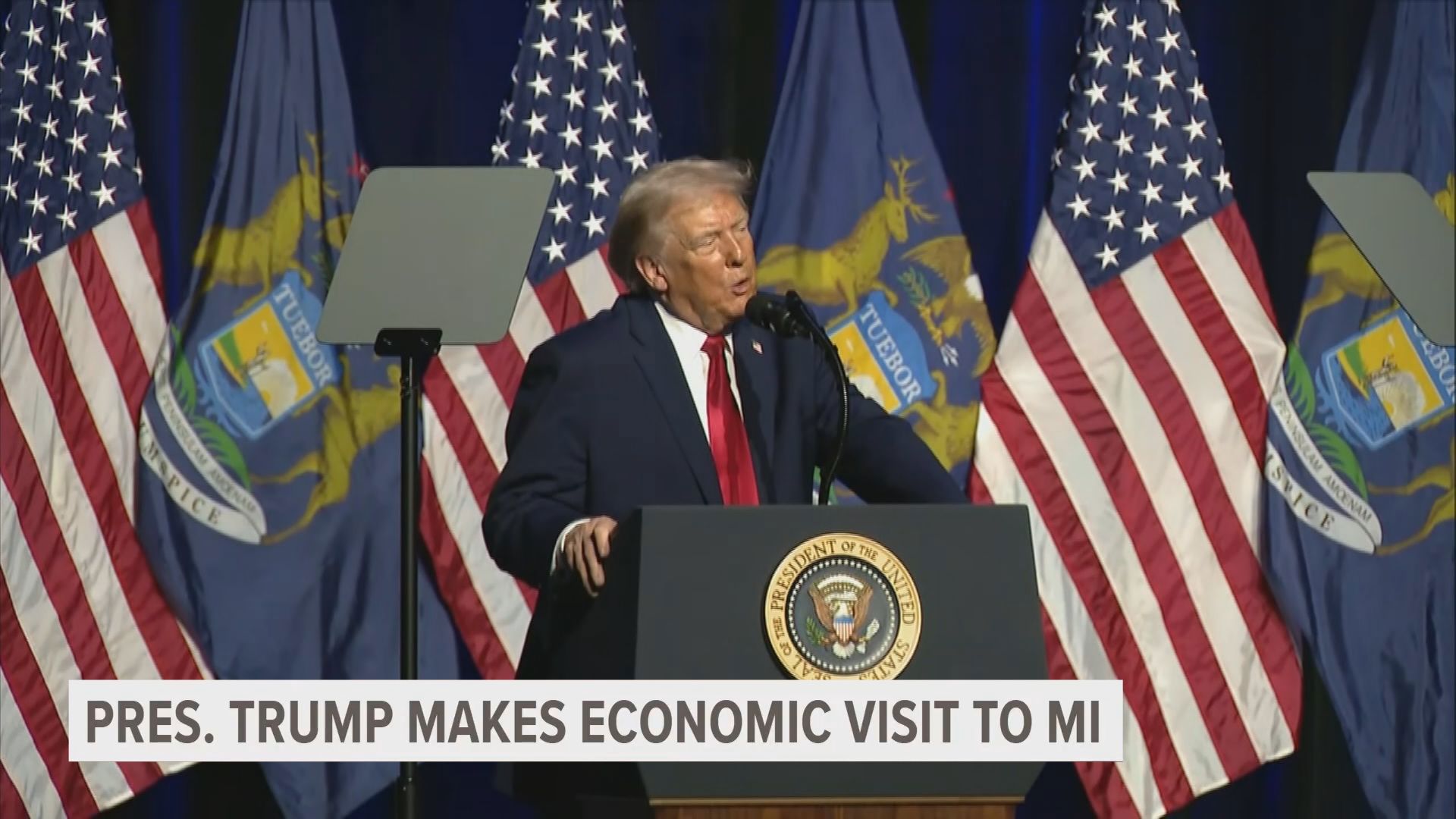 wzzm13.com - Joshua Alburtus - Trump touts economy in Detroit, tours Dearborn auto plant in visit to MI