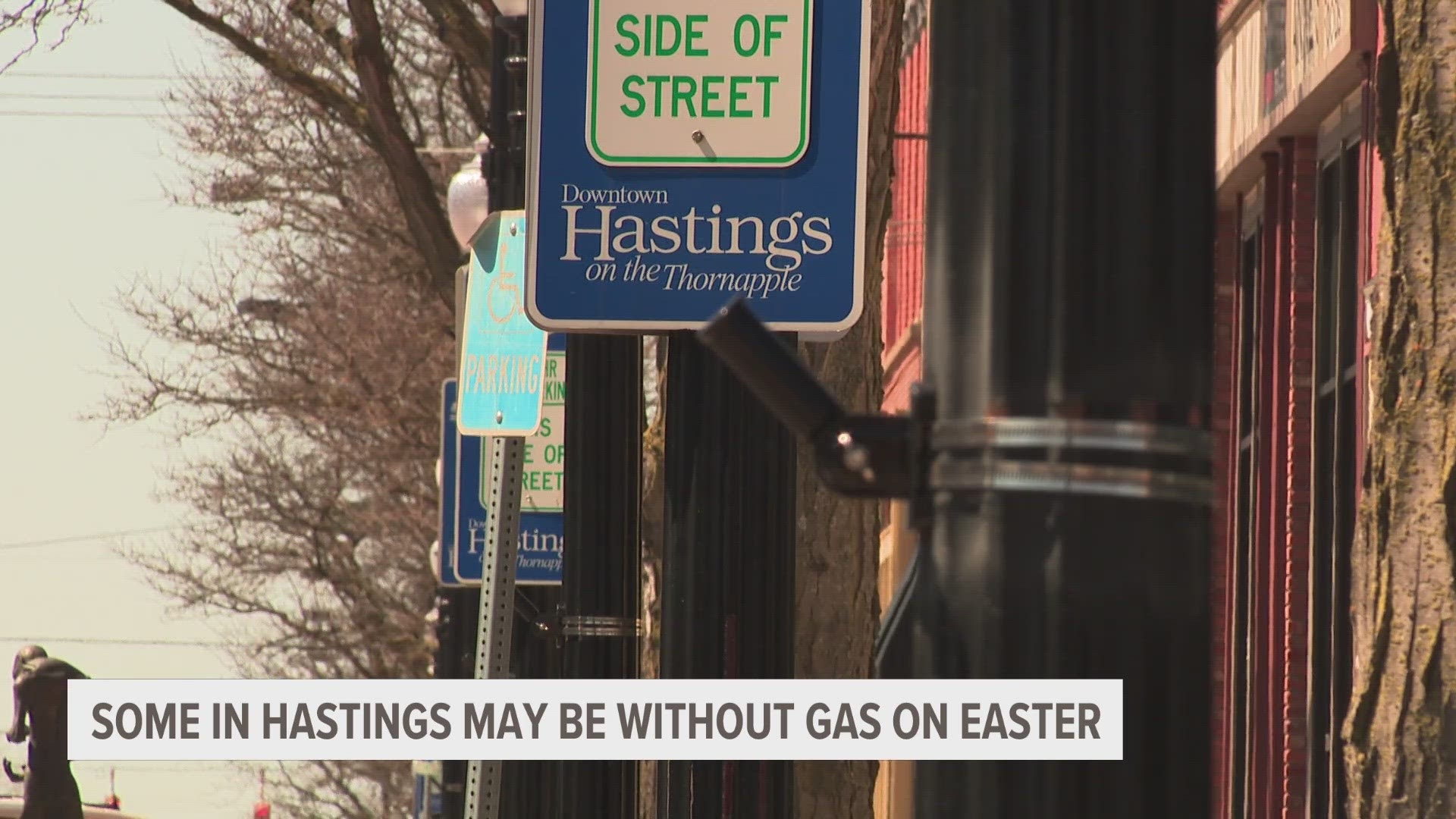 Homeowners and businesses in Hastings and Nashville may be spending Easter Sunday with no heat and no way to cook after a major gas leak.