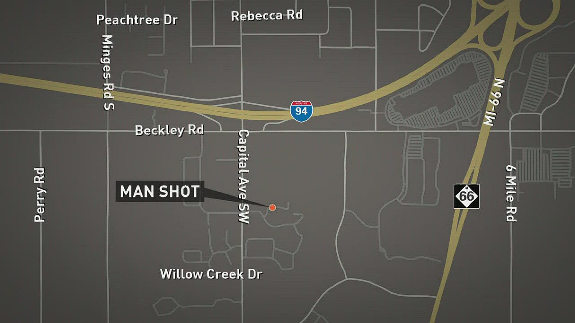 Battle Creek man shot in back, stomach