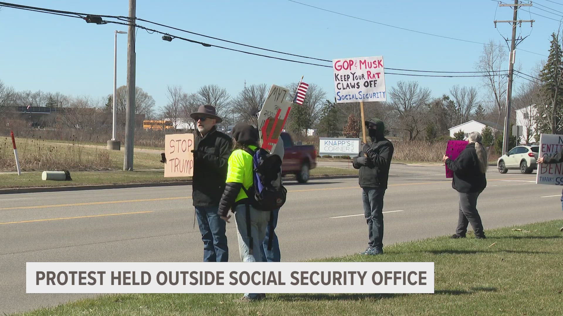 The group said they support federal workers but are denouncing recent Trump administration moves to cut workers and funding for certain programs. 