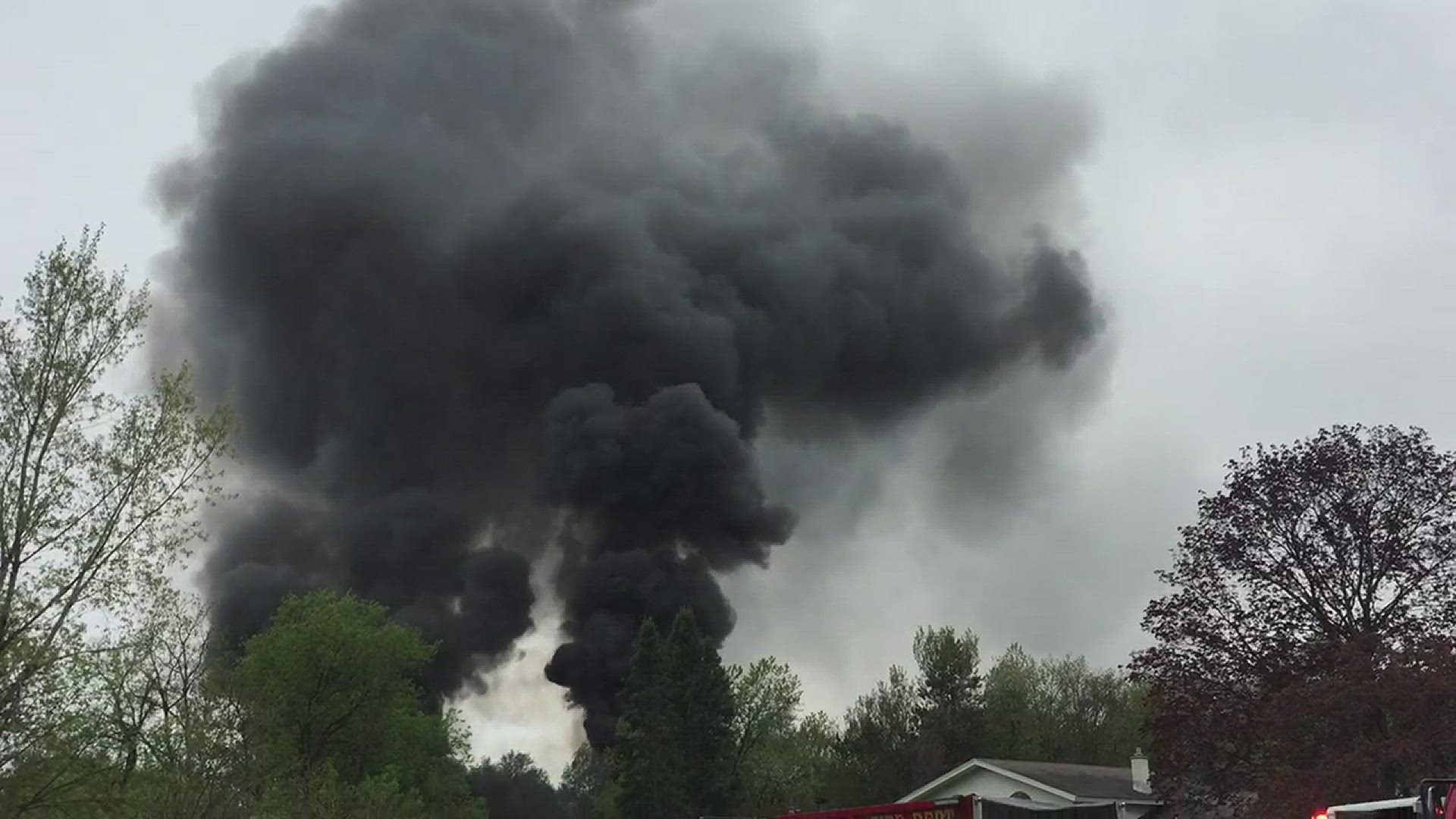 5 different agencies responding to house fire in Byron Center