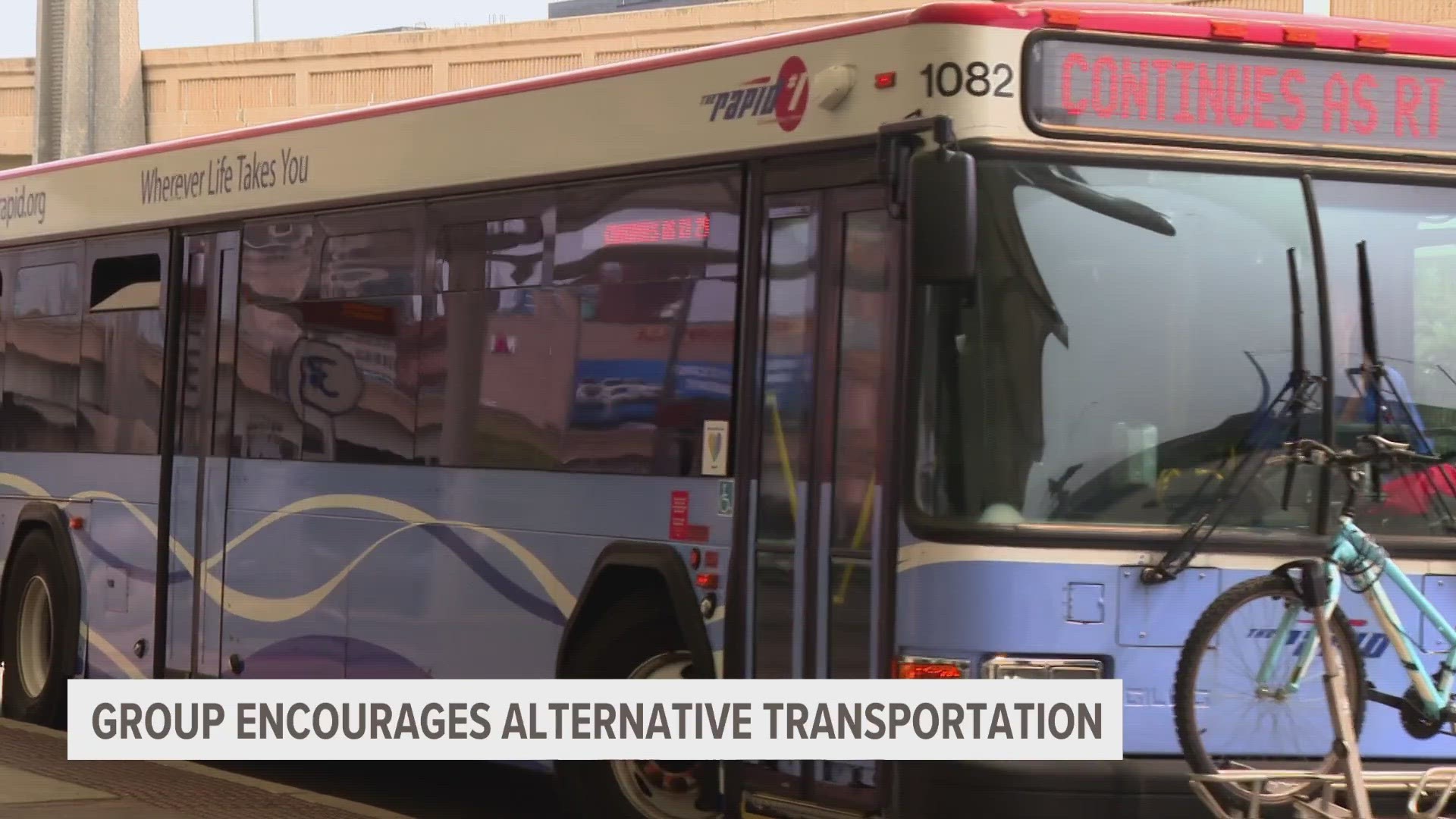 The West Michigan sustainable business forum is asking people to walk, ride their bike or take the bus instead of driving.