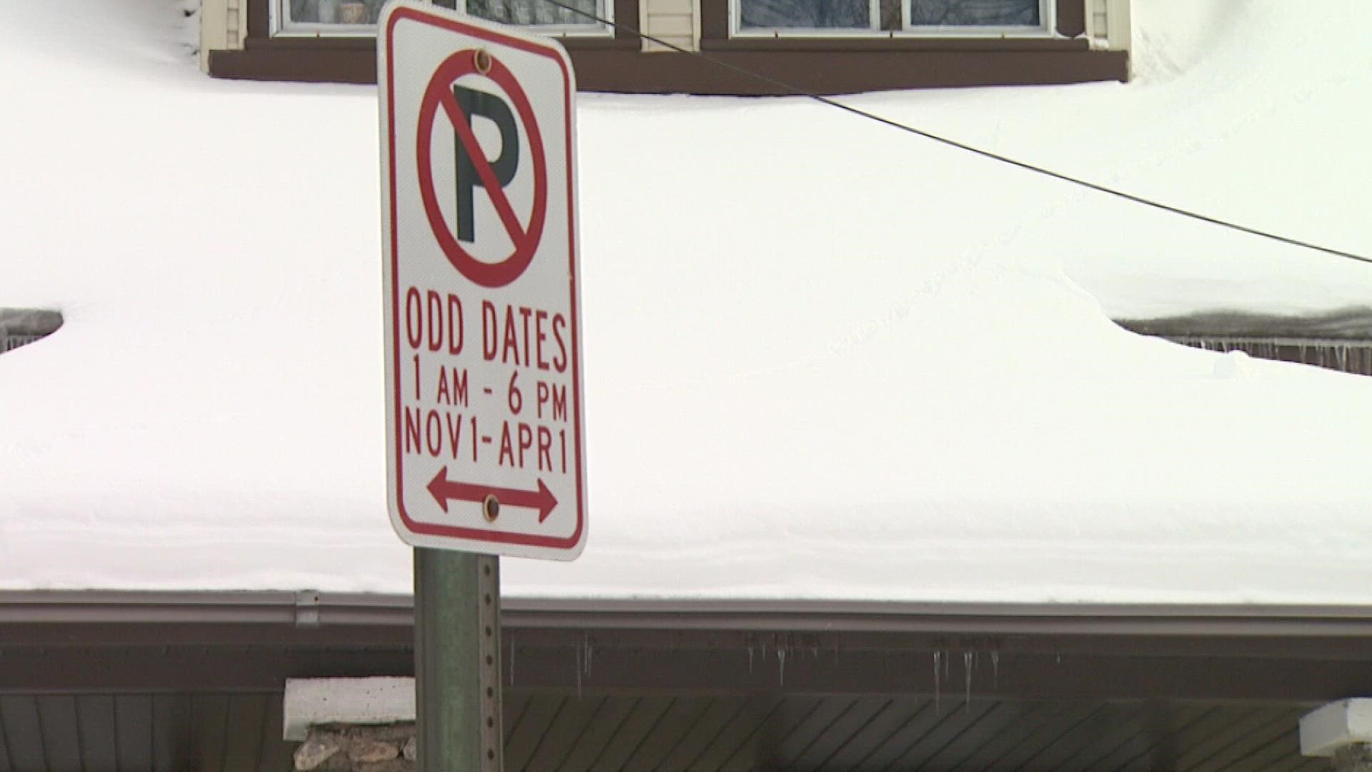 Odd-even and same-side parking restrictions take effect at 12:01 a.m. on Nov. 1 of each year, regardless of whether there is snow.