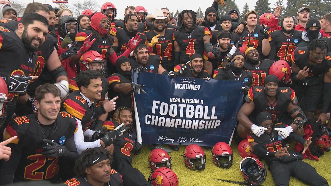 A monumental thing': Ferris State wins first DII national championship in  dominating fashion