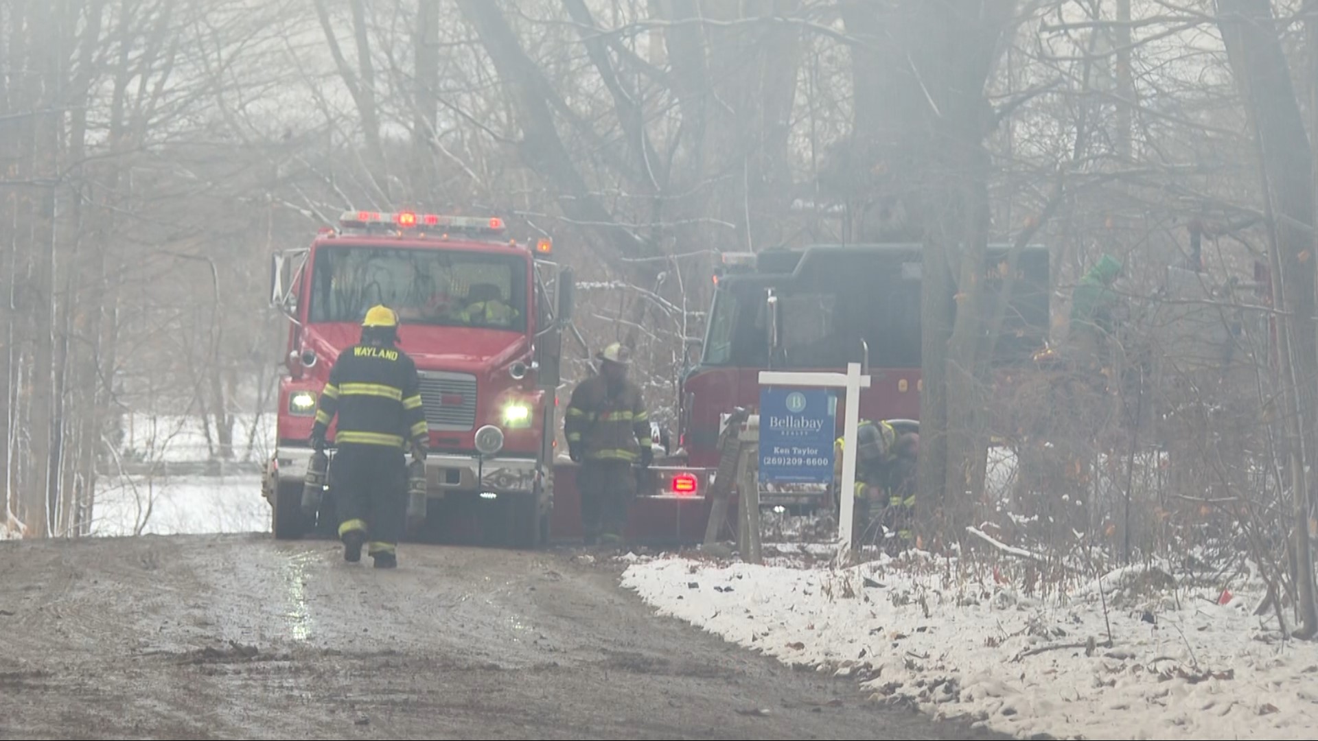 A neighbor told 13 ON YOUR SIDE that the homeowners were away when the fire broke out, and they returned to find the home ablaze.