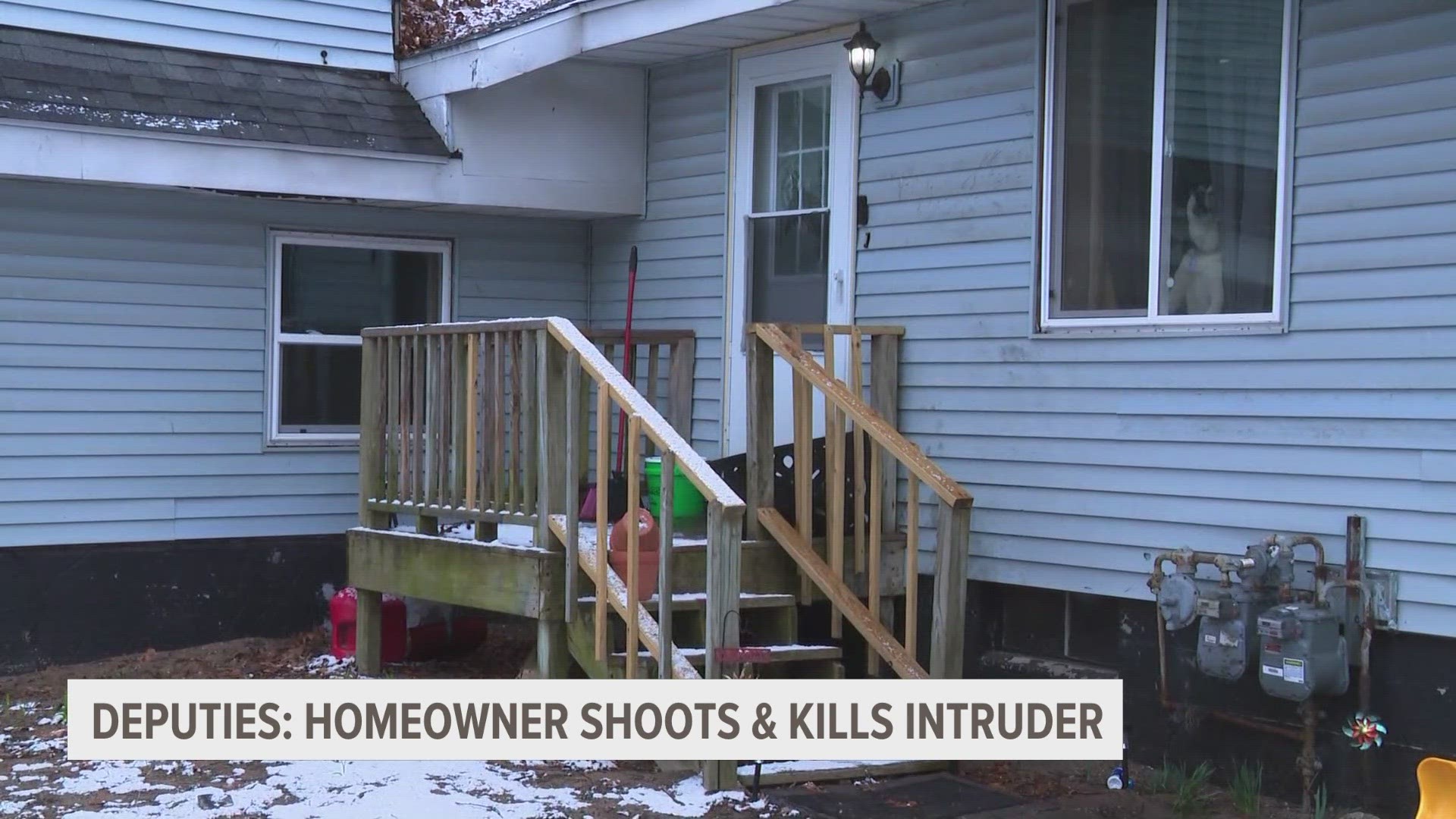 A homeowner shot and killed an intruder in Muskegon County early Monday morning. Authorities said the man broke into a connected apartment first.