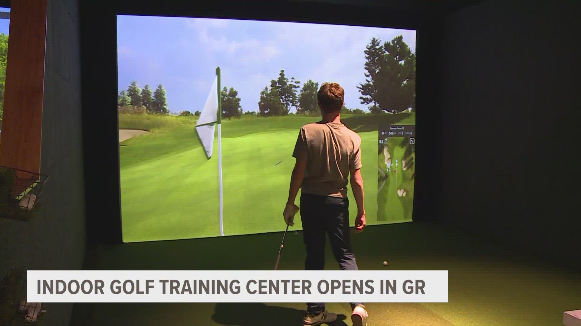 The center is being touted as the largest in the state, with six golf simulators, two putting greens and a teaching bay.