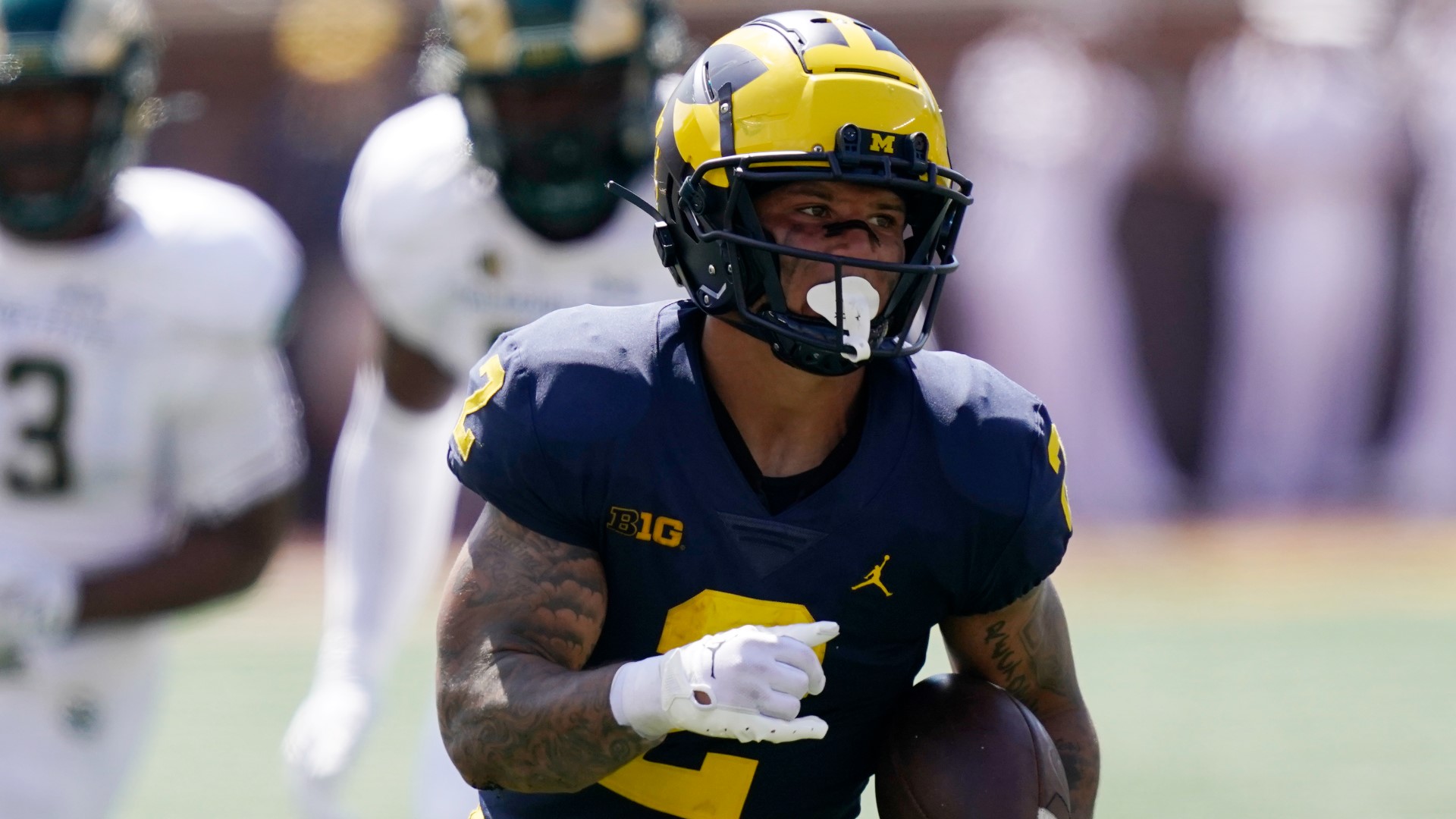 Michigan running back Blake Corum is back and feels like a million bucks