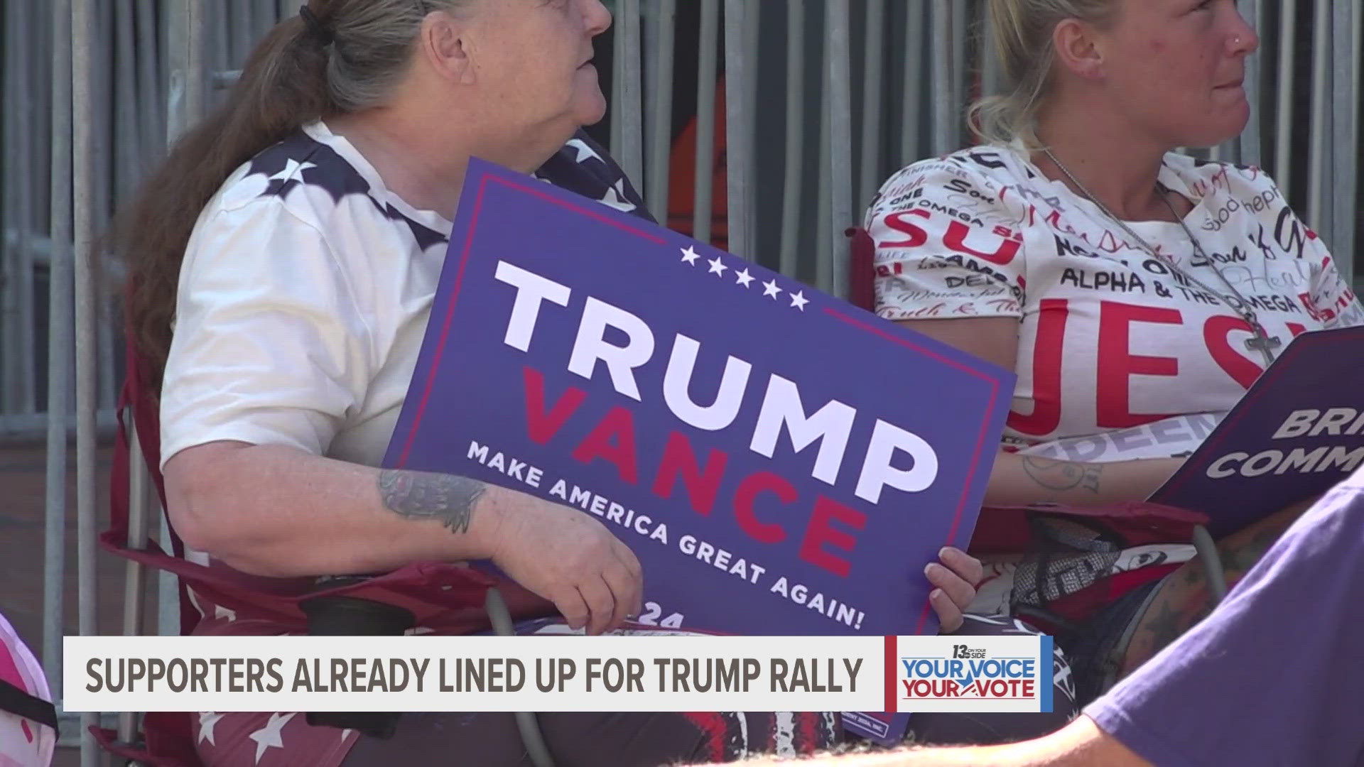 Supporters have been waiting in line since Thursday morning to get a good seat at the rally.