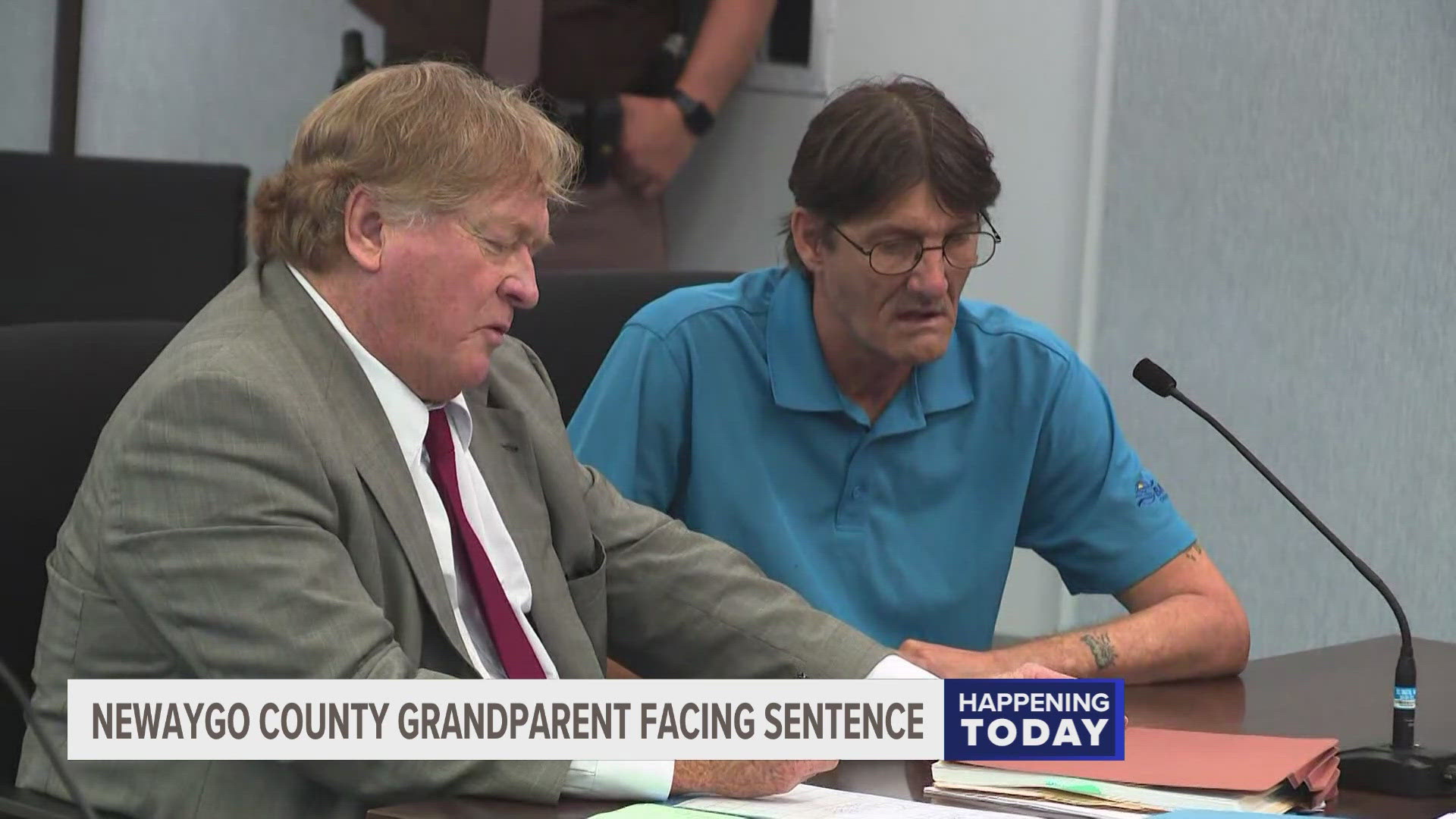 A Newaygo County grandparent charged in the shooting death of his 5-year-old grandson will be sentenced this afternoon.