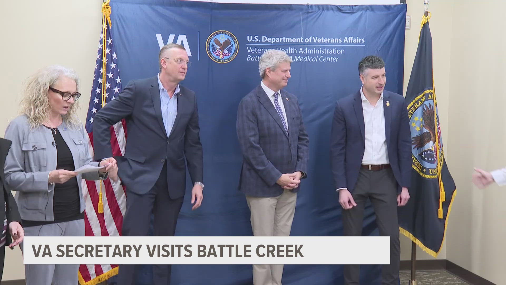 VA Secretary Doug Collins visited the Battle Creek VA Medical Center Monday morning to tour the facility and present awards to outstanding staff.