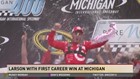 Larson gets first career Sprint Cup win at MIS