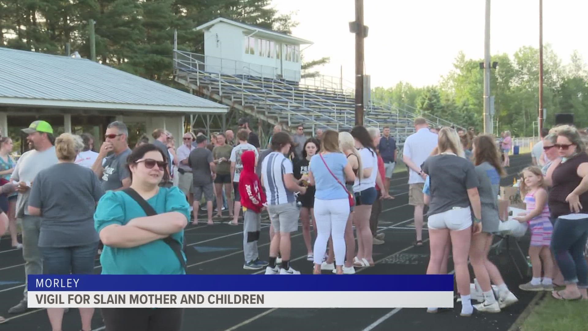 Morley Stanwood Community Schools held a vigil for the victims in the deadly shooting Friday night.