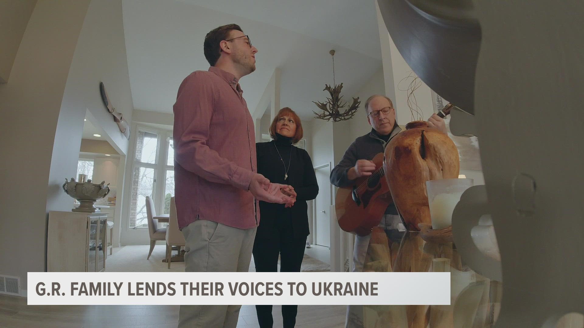 The Biggs Family Trio is part of a worldwide series of virtual performances designed to raise money for Ukrainian orphanages.