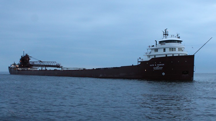 Ship Carrying Stone Aggregate Gets Stuck On Sandbar In Muskegon 