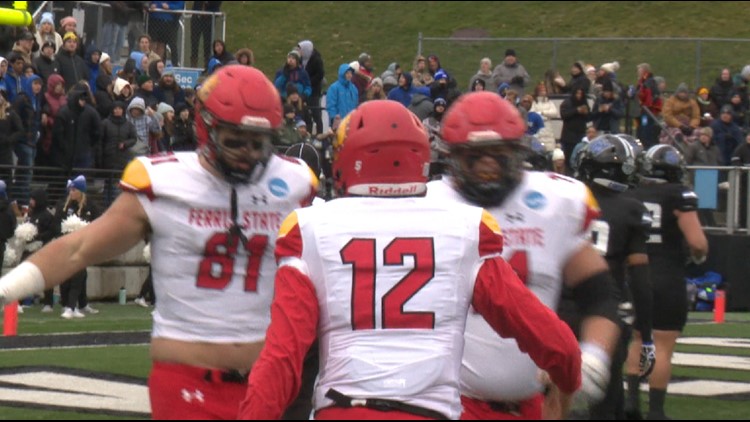 NCAA suspends Ferris State football player for actions following win over rivals Grand Valley State