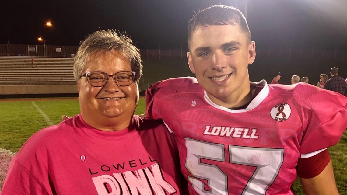 Lowell football player's cancer journey starts and ends at the goal