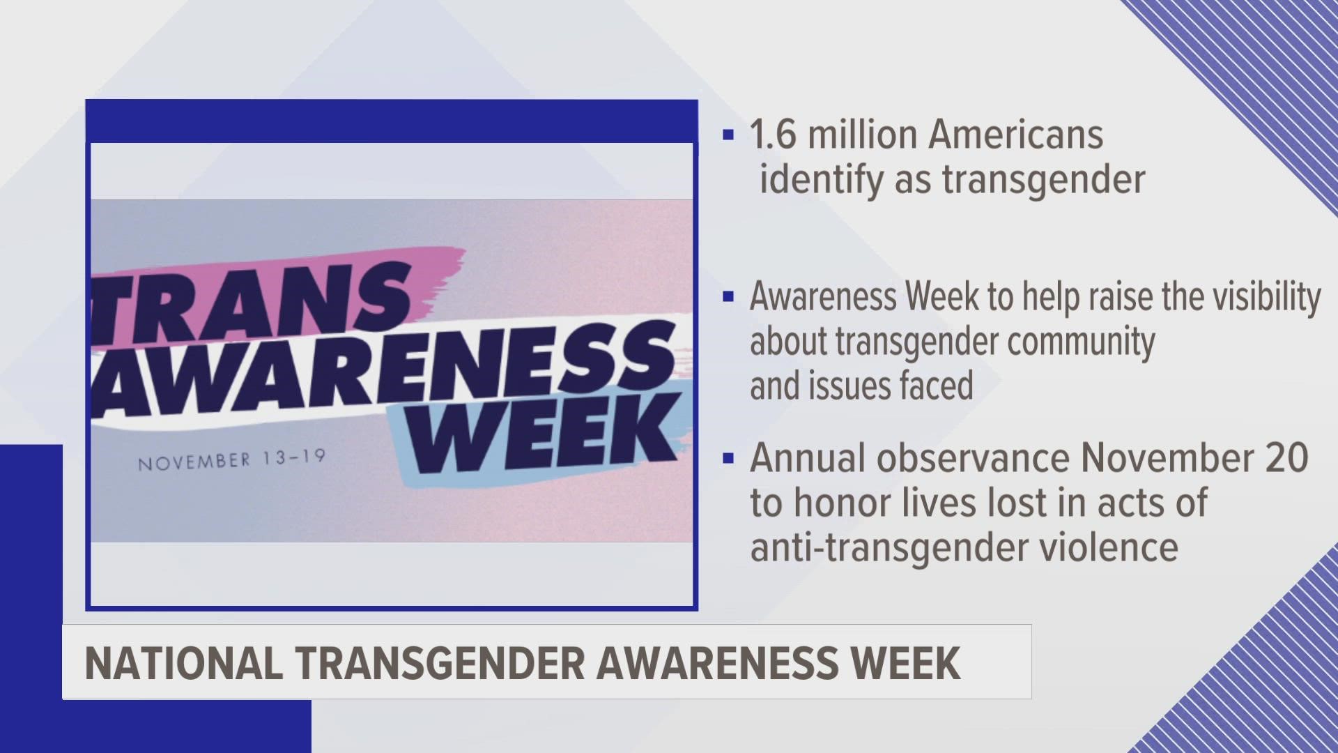 Every year between Nov. 13 through Nov. 19, people across the US take part in Transgender Awareness Week.