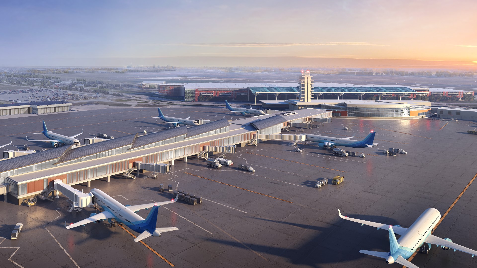 The Gerald R. Ford International Airport made two big announcements Wednesday: Plans for a $90 million expansion and a new airline service flying out of Grand Rapids.