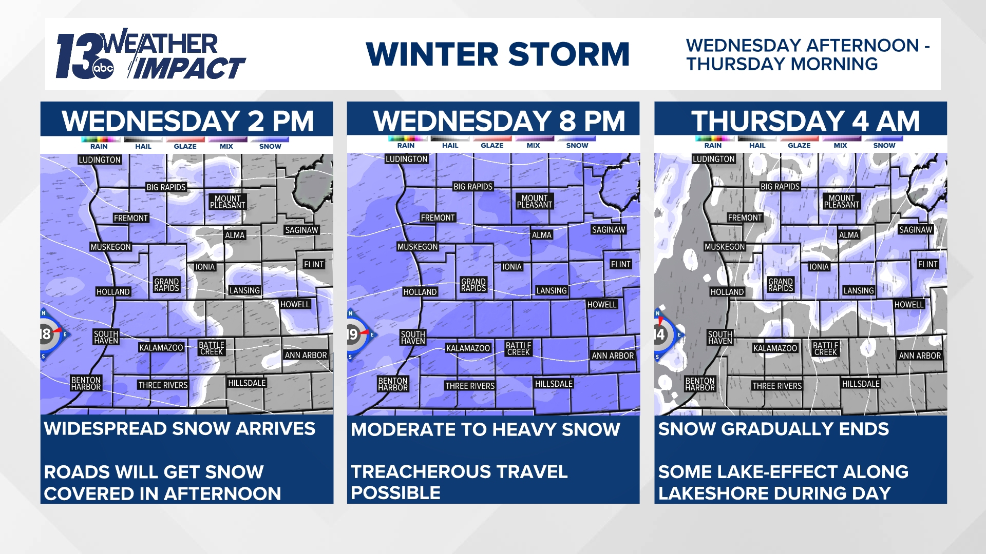 Weather Impact Alert |Tracking impactful winter storm in West Michigan ...
